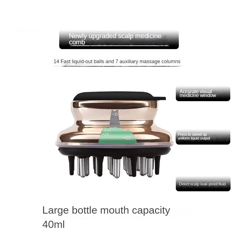 Hair Growth Scalp Medicine Supplying Device Ball Smear